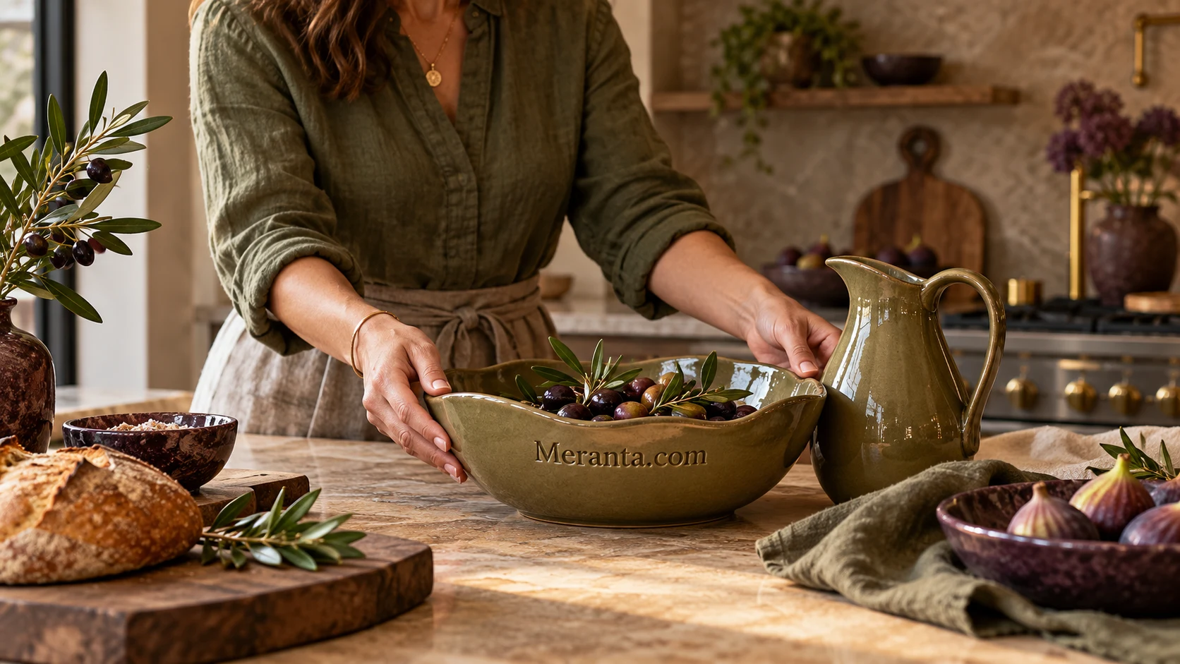 Thoughtful home objects in warm natural materials